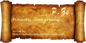 Putnoky Zseraldina névjegykártya